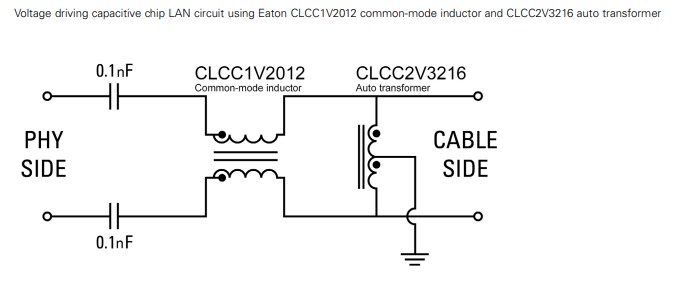 Application Circuit Diagram - Eaton Electronics CLCC Series Common Mode Inductors